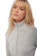 Cachemire pull femme zip capuche elodie flanelle chine s