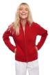 Cachemire pull femme zip capuche elodie rouge velours s