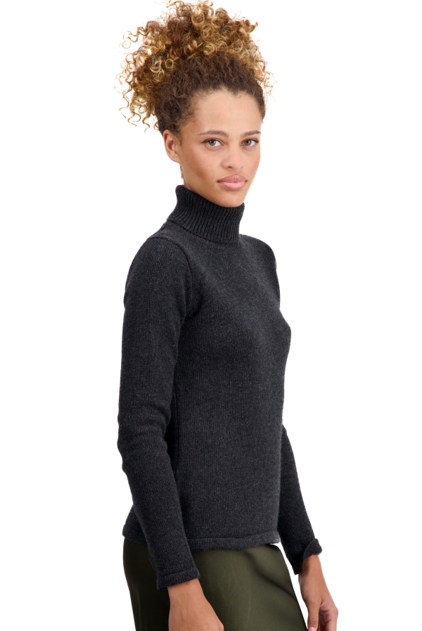 Cachemire pull femme col roule taipei first anthracite xl