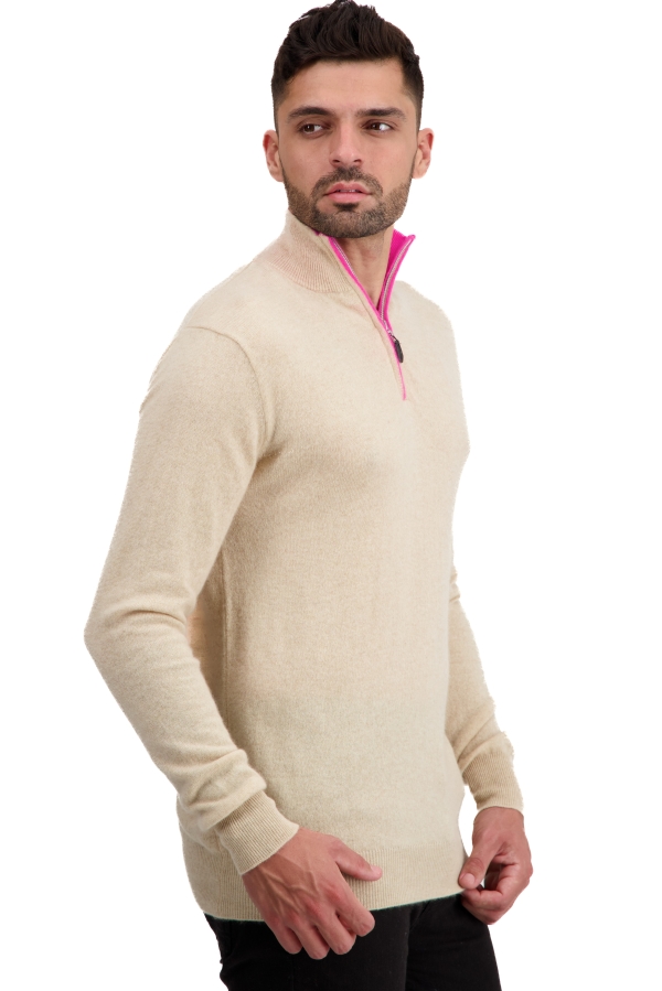 Cachemire pull homme themon natural beige dayglo xl
