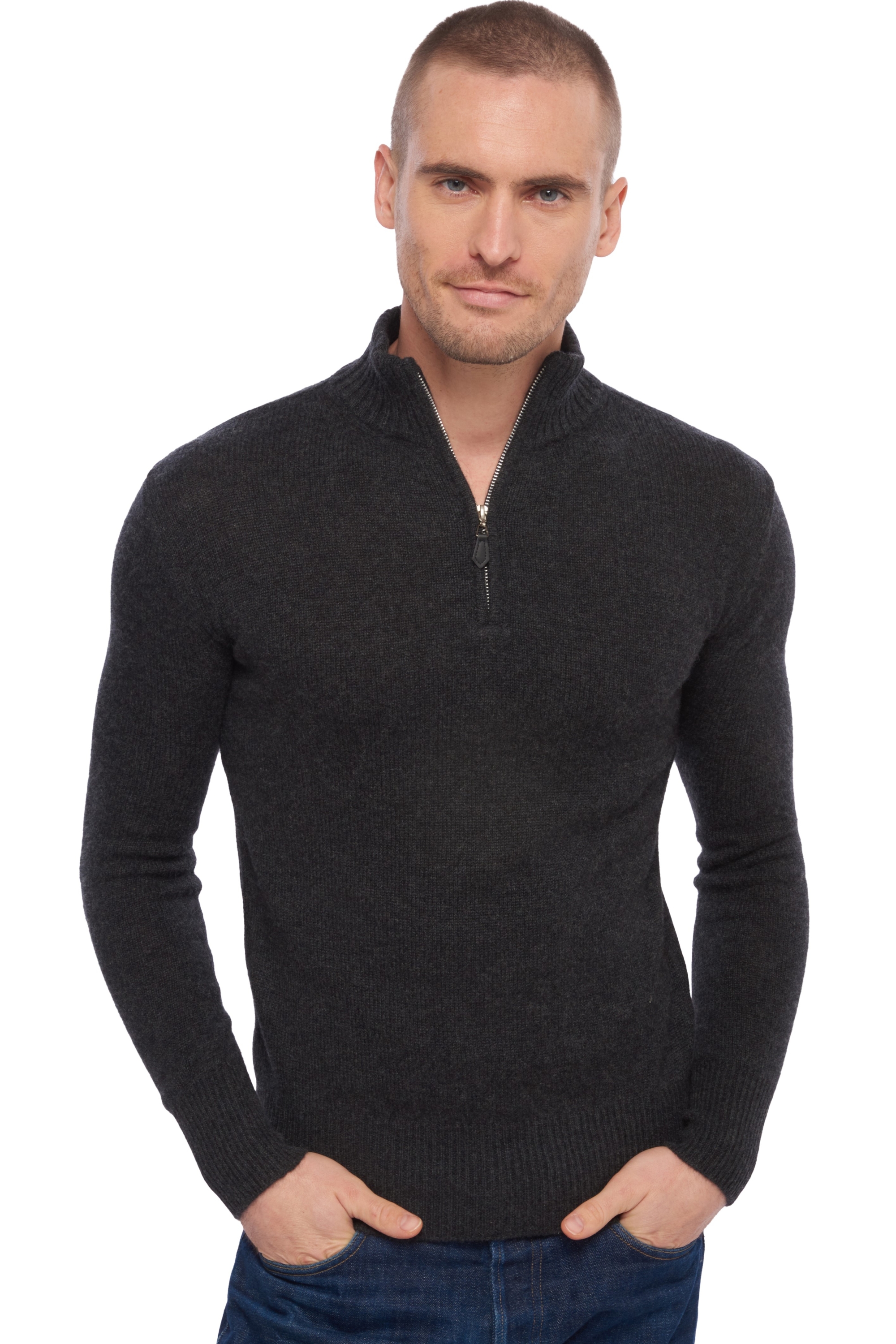 Cachemire pull homme epais donovan anthracite chine s