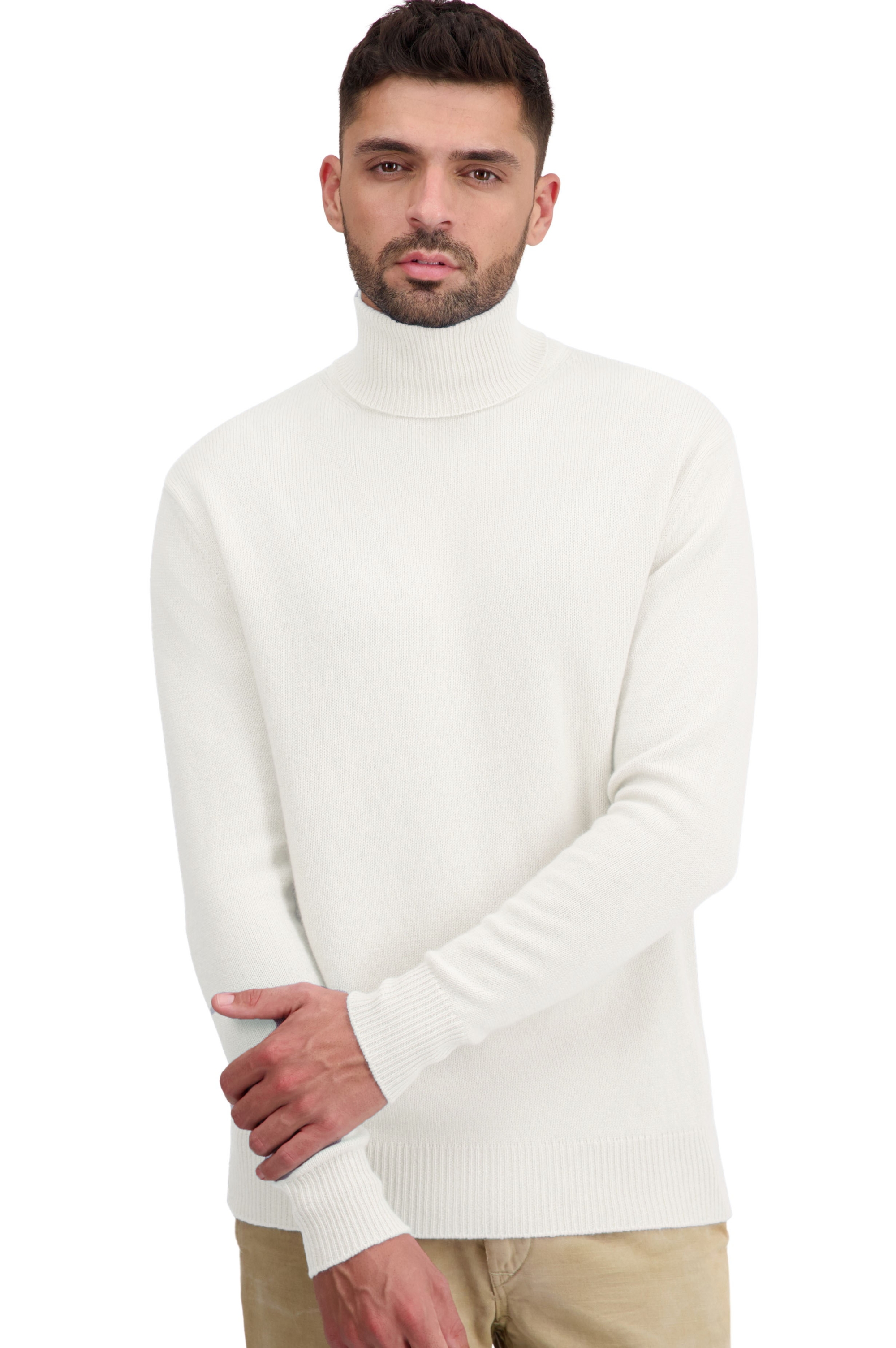 Cachemire pull homme epais torino first almost white m