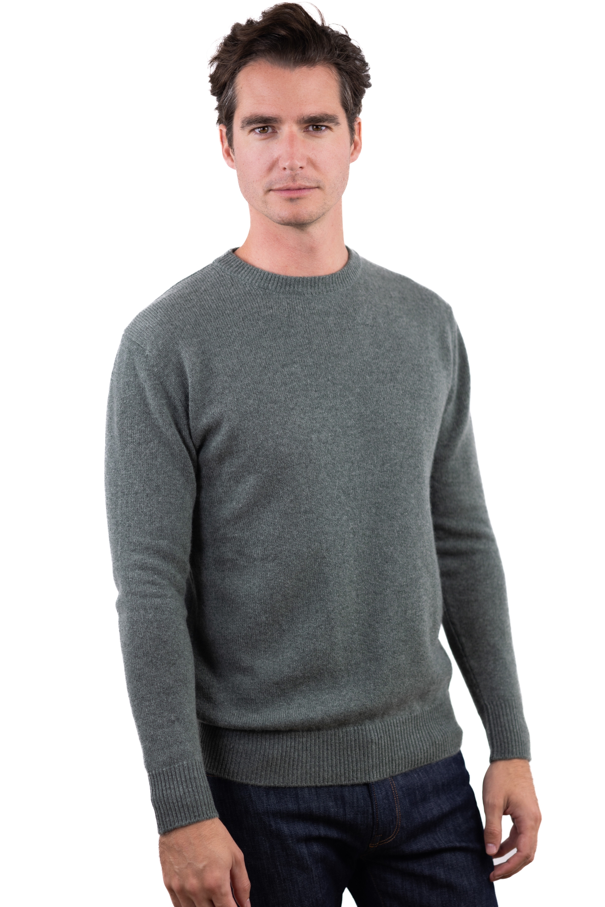 Cachemire pull homme epais touraine first military green l