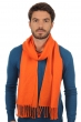 Cachemire accessoires echarpes cheches zak200 orange 200 x 35 cm