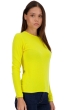 Cachemire pull femme col rond line jaune citric 