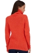 Cachemire pull femme col roule vicenza peach bloody orange l