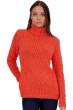 Cachemire pull femme col roule vicenza peach bloody orange xs