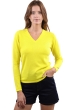 Cachemire pull femme col v emma jaune citric 