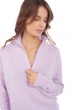 Cachemire pull femme col v groseille lilas 3xl