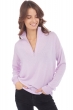 Cachemire pull femme col v groseille lilas xl