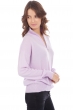 Cachemire pull femme col v groseille lilas xl