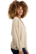Cachemire pull femme col v theia natural beige xl
