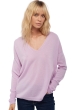 Cachemire pull femme col v varsovie lilas m