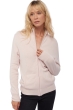 Cachemire pull femme zip capuche akemi natural beige rose pale 2xl