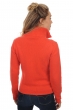 Cachemire pull femme zip capuche elodie corail lumineux m