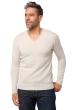 Cachemire pull homme col v tor first fluo white m