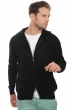 Cachemire pull homme zip capuche hiro noir xl