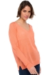 Lin pull femme col v sabrina papaya s