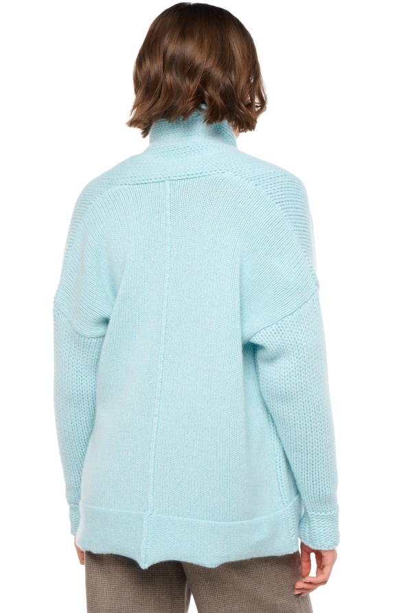 Cachemire gilet femme vienne natural ecru aqua l