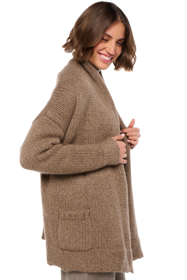 Cachemire gilet femme vienne natural stone natural brown m