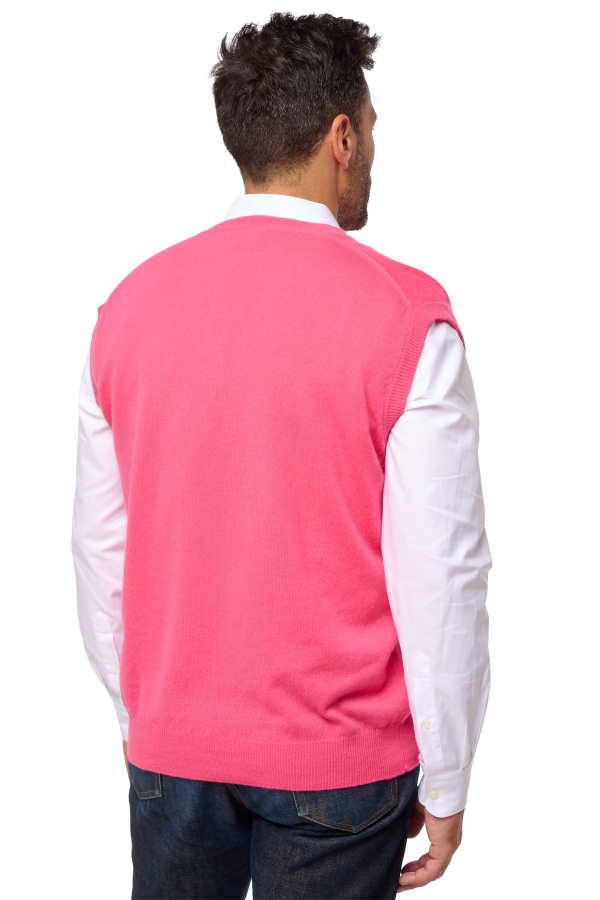 Cachemire gilets debardeurs homme balthazar rose shocking 2xl