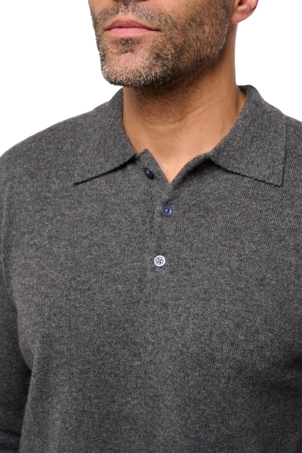 Cachemire polo camionneur homme tarn first dark grey m