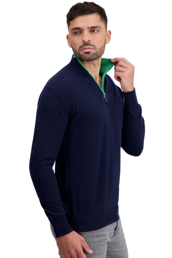 Cachemire polo camionneur homme themon marine fonce new green xl