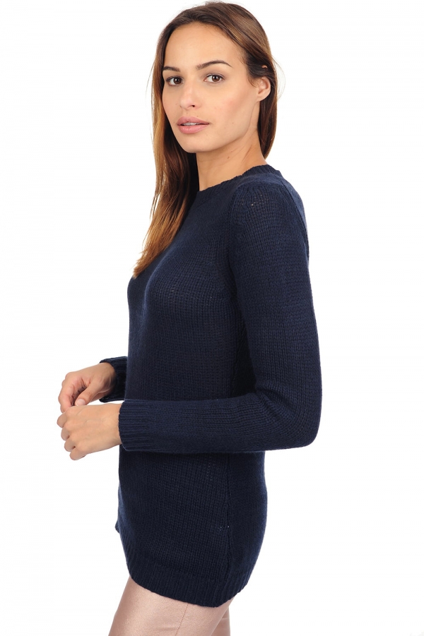Cachemire pull femme col rond marielle marine fonce l