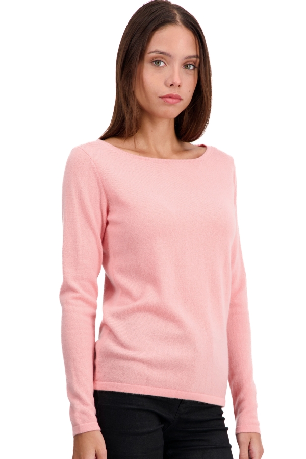 Cachemire pull femme col rond tennessy first tea rose s