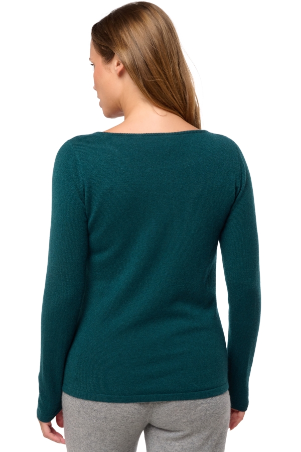 Cachemire pull femme col rond tennessy first vert emeraude 2xl