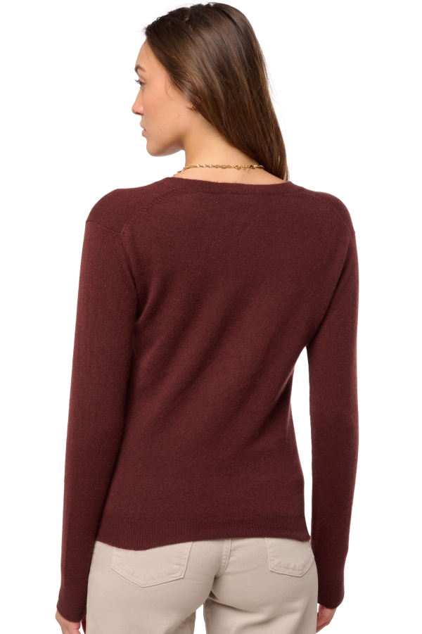 Cachemire pull femme col v tessa first cinnabar l