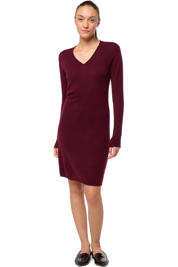 Cachemire pull femme col v trinidad first red wine xs