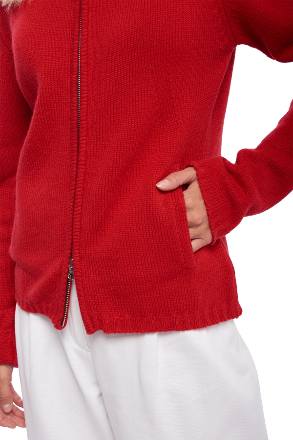 Cachemire pull femme epais elodie rouge velours xl