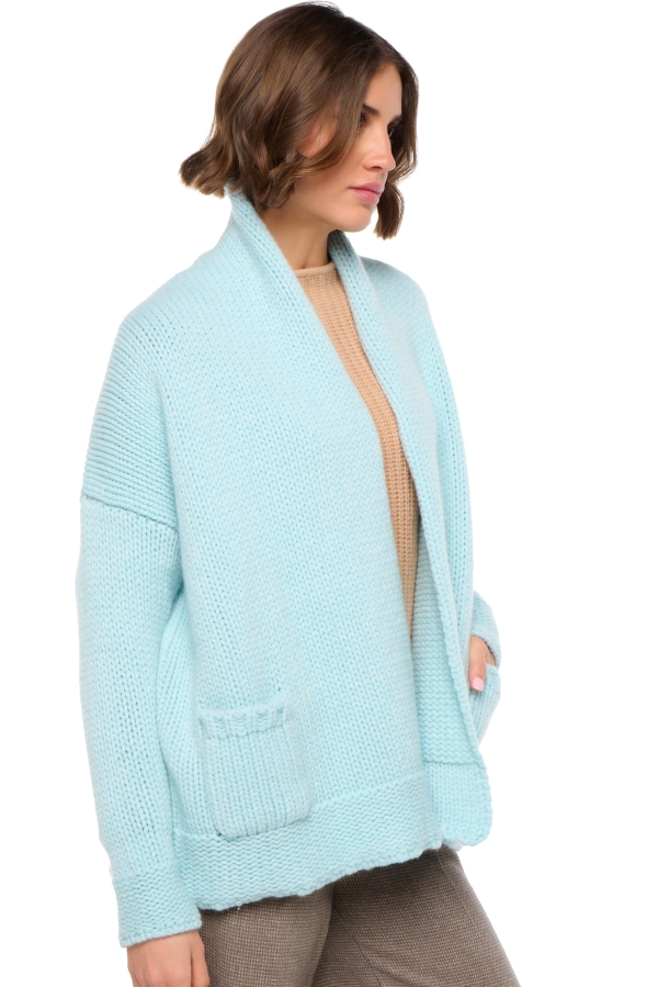 Cachemire pull femme epais vienne natural ecru aqua l