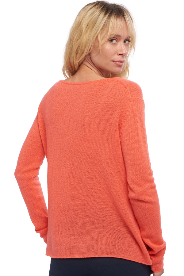 Cachemire pull femme les intemporels flavie corail lumineux 2xl