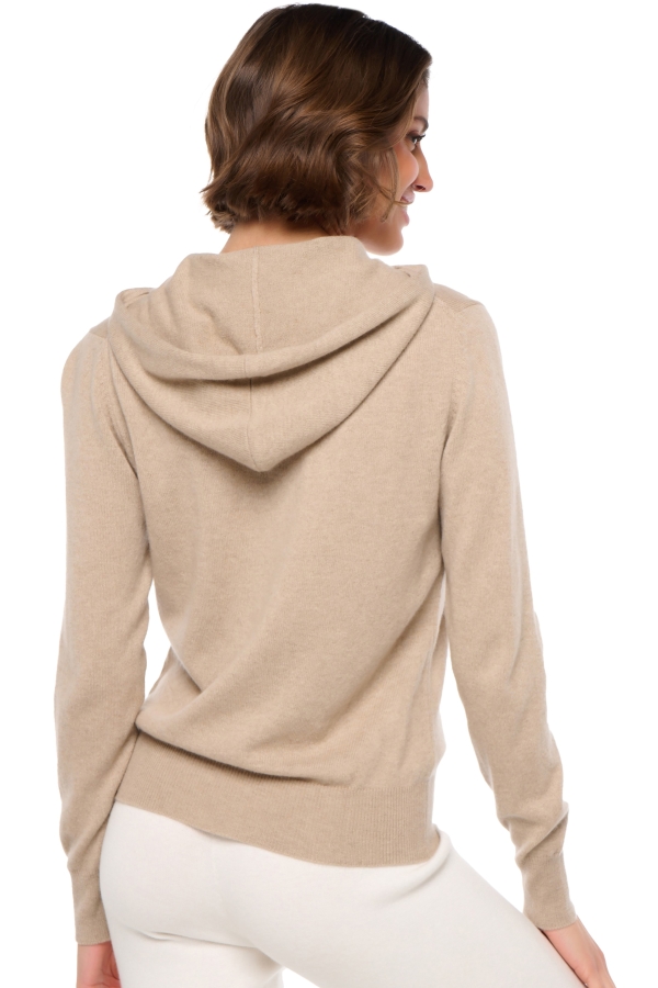 Cachemire pull femme zip capuche louanne natural stone s