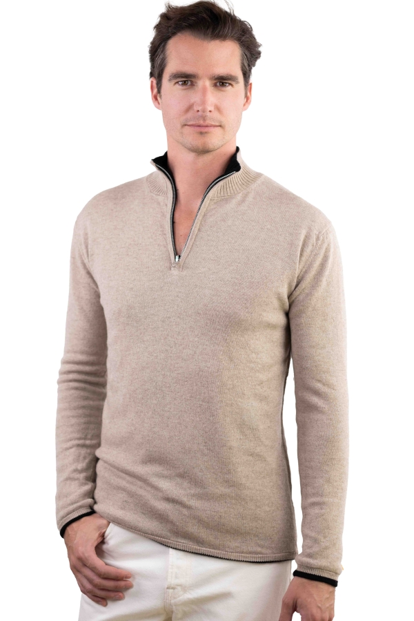 Cachemire pull homme cilio noir natural stone xl