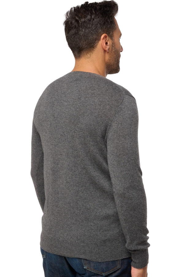 Cachemire pull homme col rond tao first dark grey l