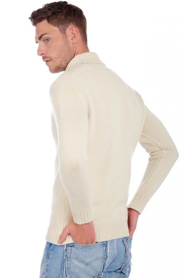 Cachemire pull homme epais artemi natural ecru xs