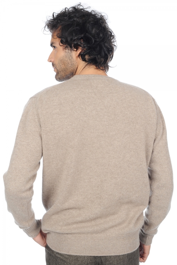 Cachemire pull homme epais nestor 4f natural brown s