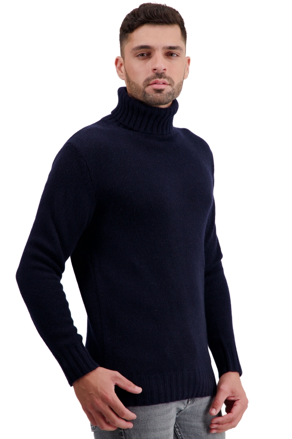 Cachemire pull homme epais tobago first marine fonce m