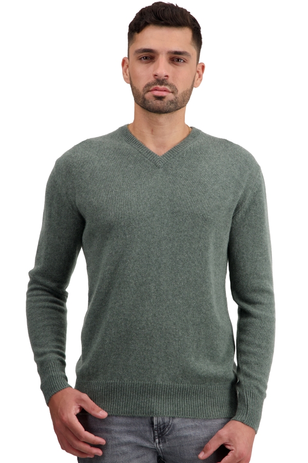 Cachemire pull homme epais tour first military green m