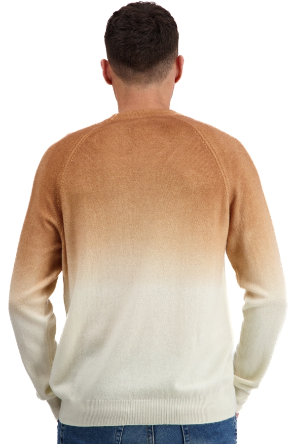 Cachemire pull homme soldes ticino natural ecru camel 3xl