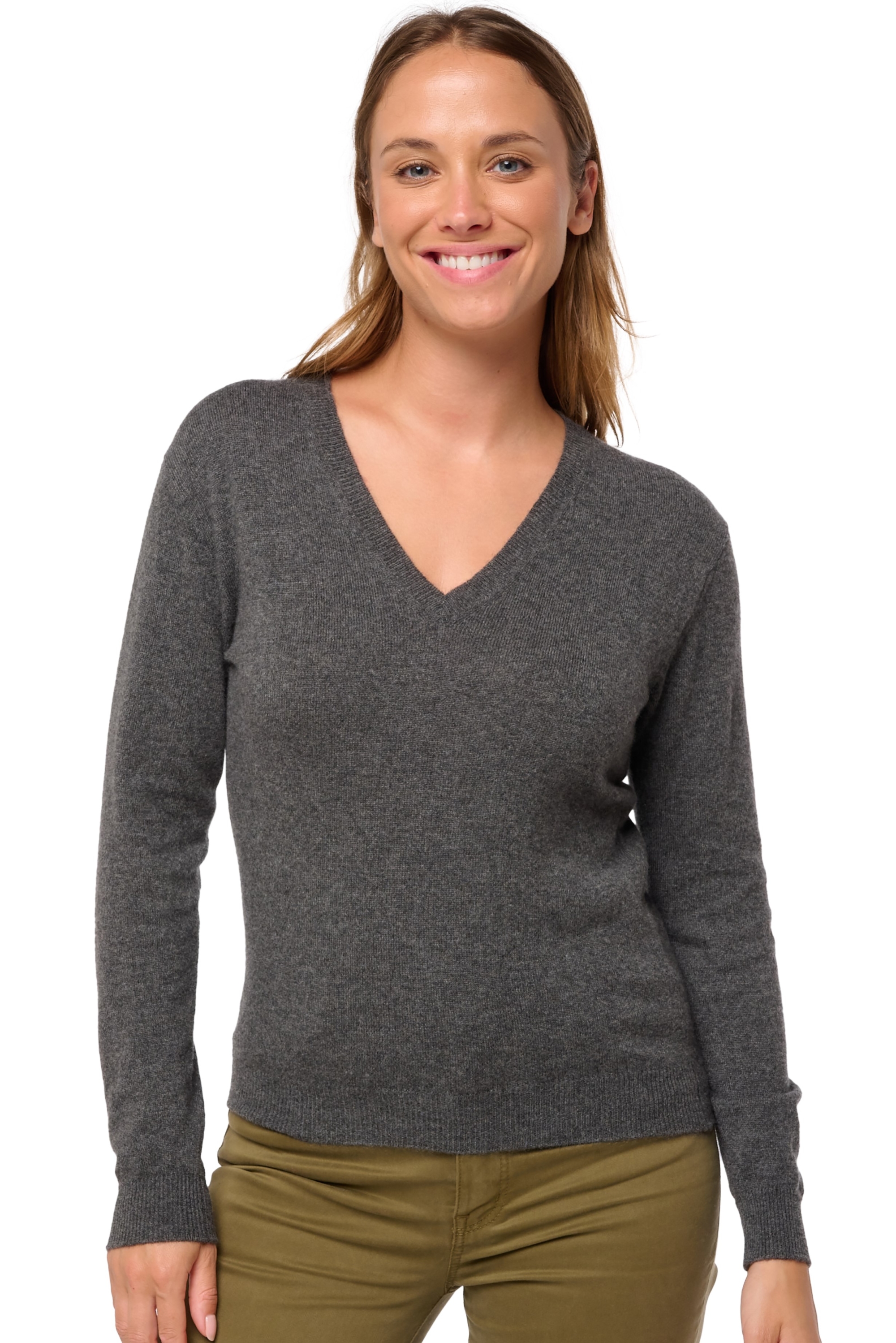 Cachemire petit prix femme tessa first dark grey l