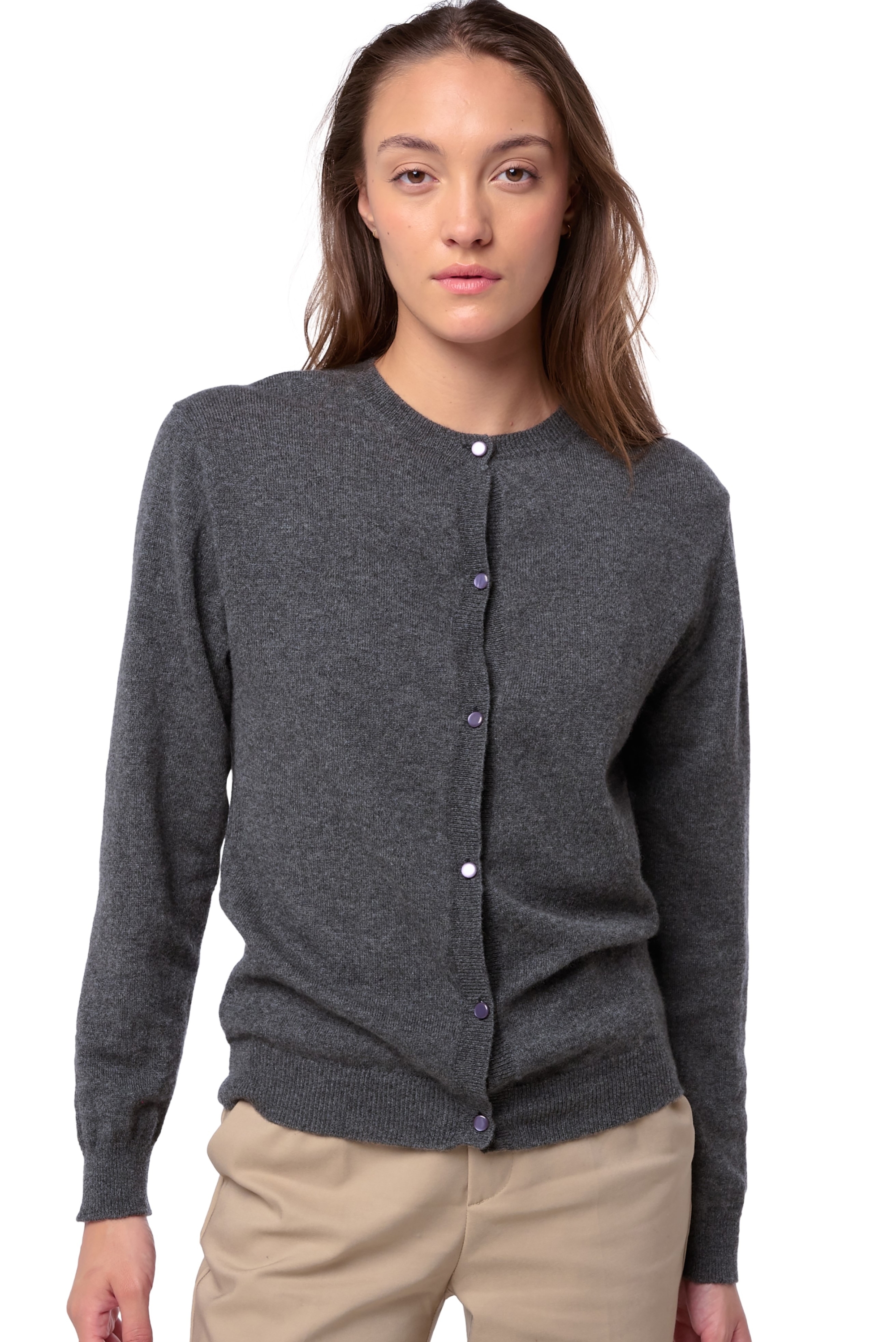 Cachemire petit prix femme tyra first dark grey l