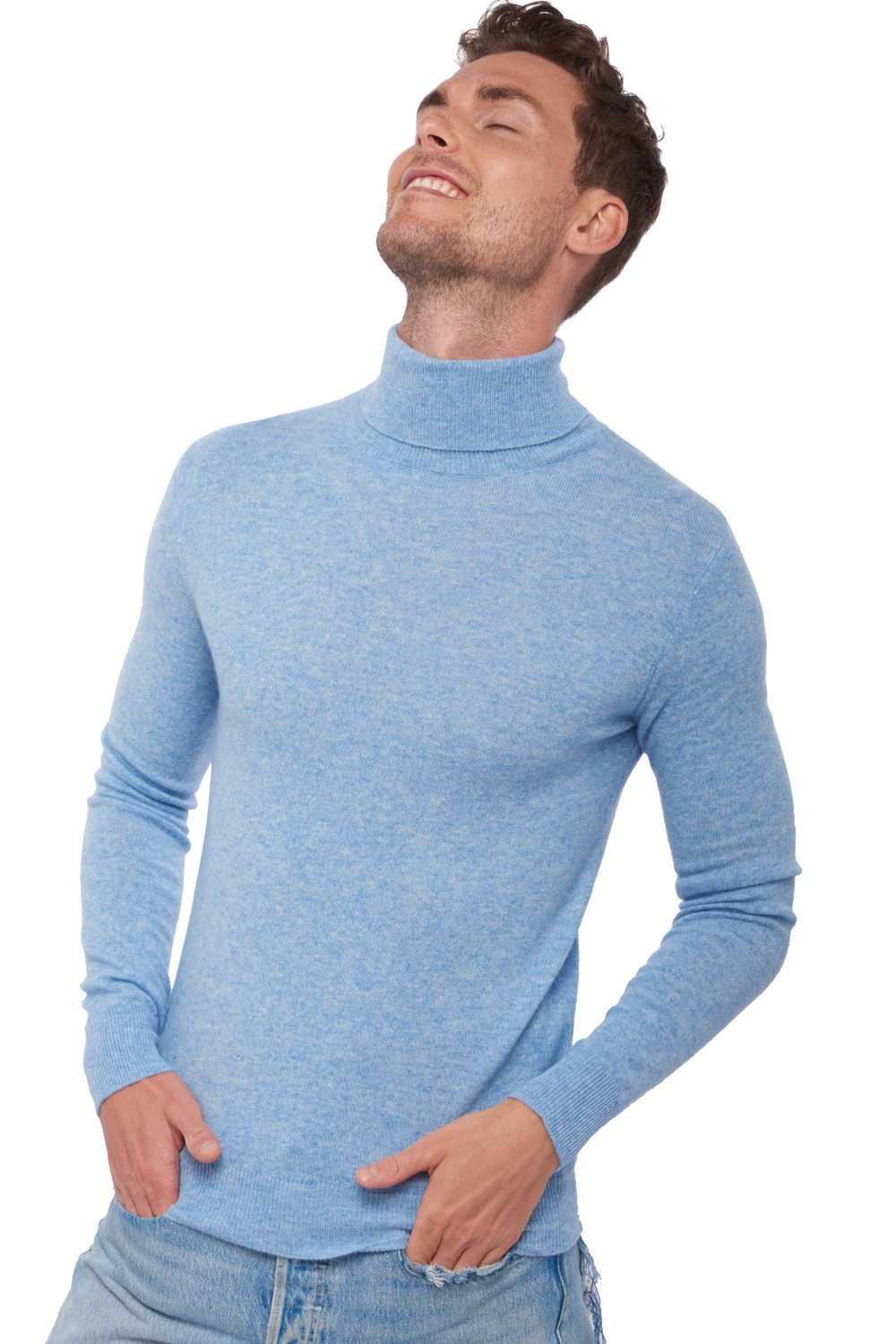 Cachemire petits prix homme tarry first powder blue l