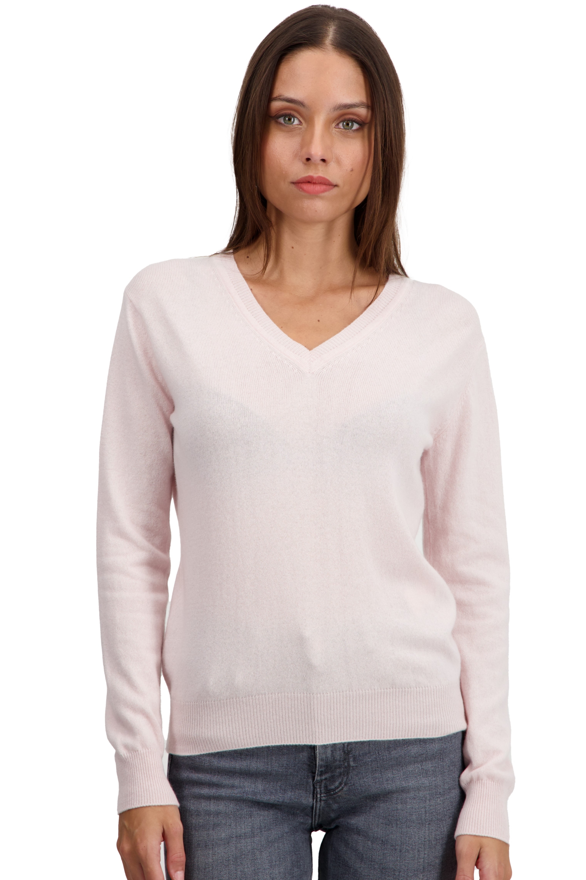 Cachemire pull femme collection printemps ete faustine rose pale xs