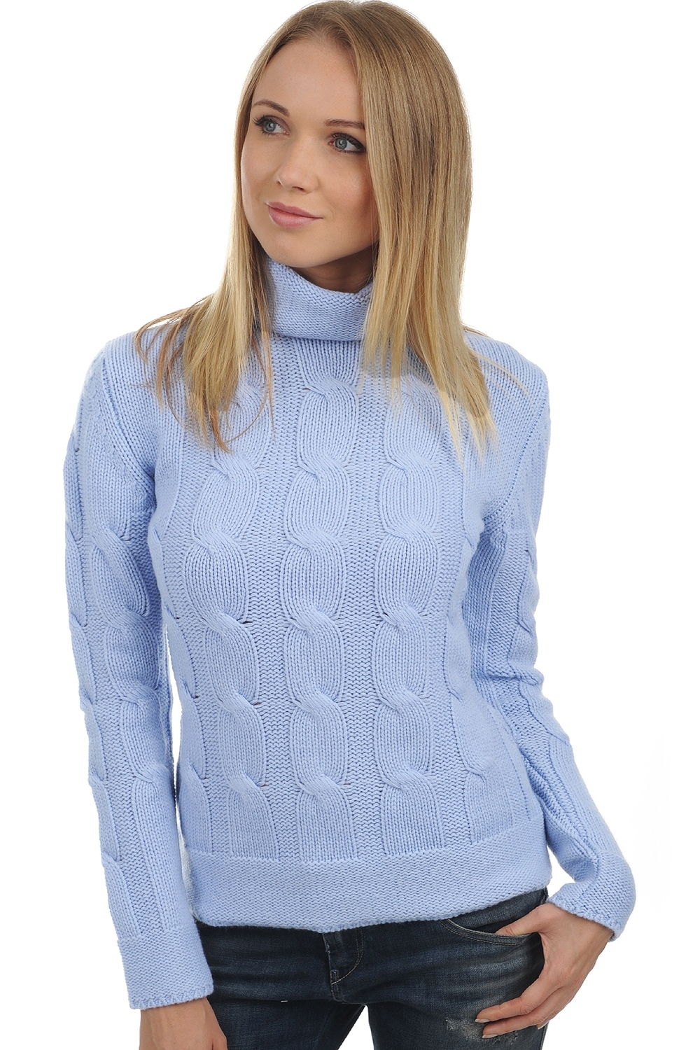 Cachemire pull femme les intemporels blanche ciel s