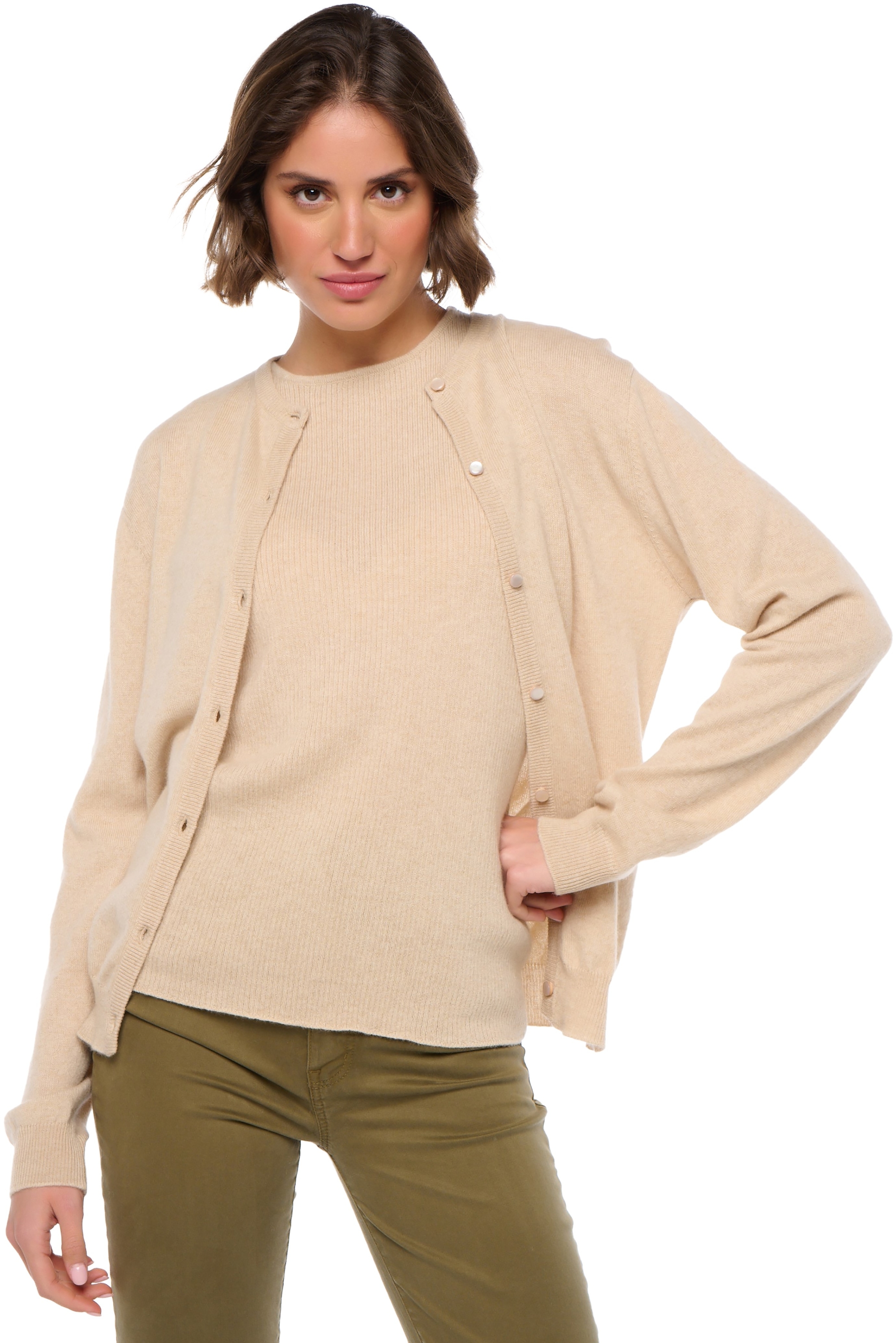 Cachemire pull femme soldes silvia natural beige s