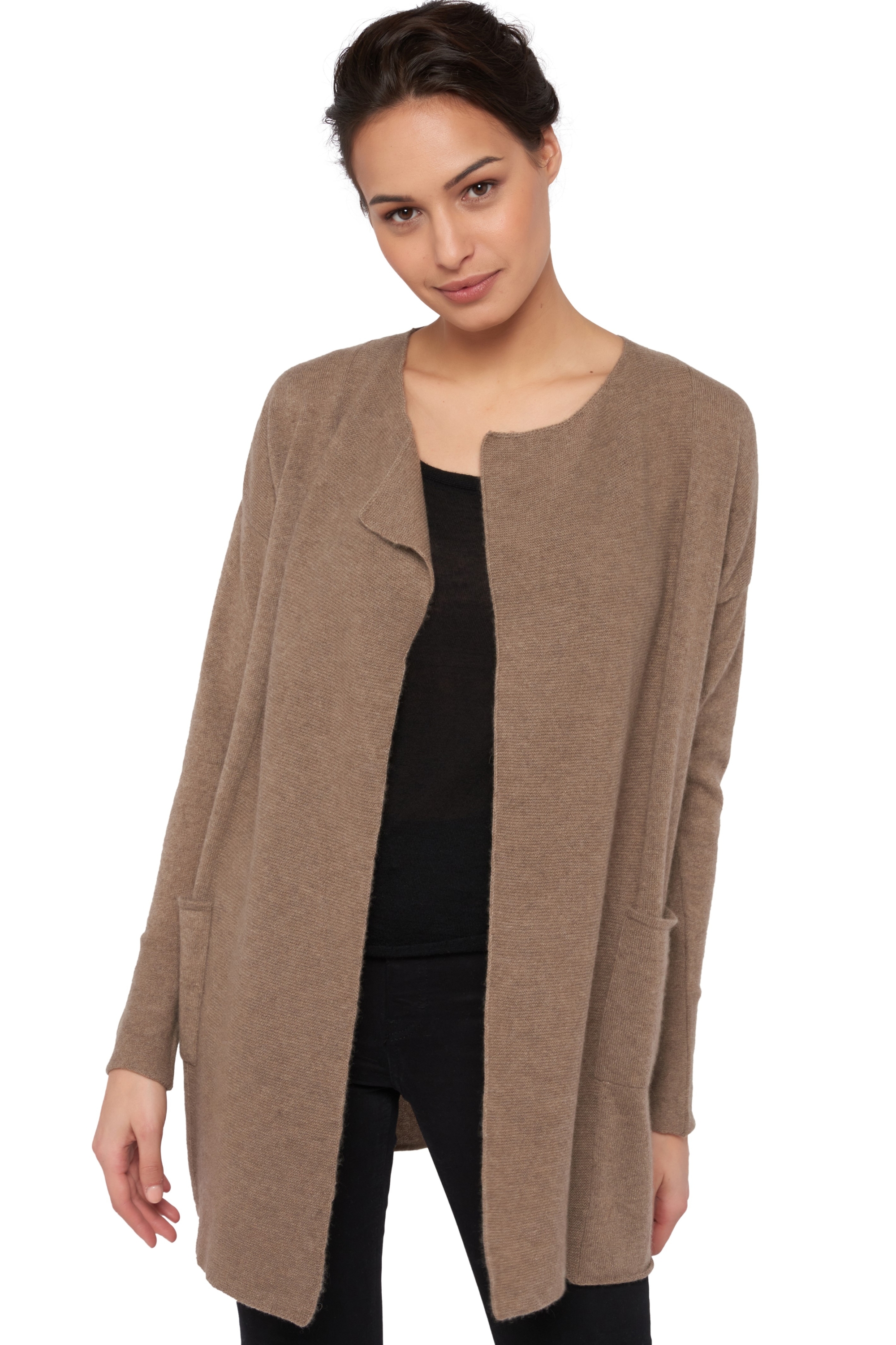 Cachemire pull femme soldes uele natural brown s